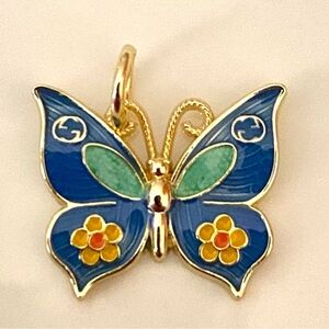 Gucci Butterfly Zipper Pull Button Charm